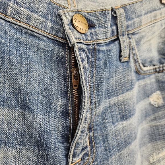 Current/Elliot The Fling Buckeye Repair Distressed Slouchy Boyfriend Jeans 27 - Picture 5 of 10